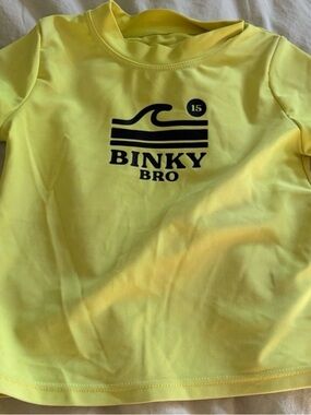 BINKY BRO Yellow Rash Guard Top